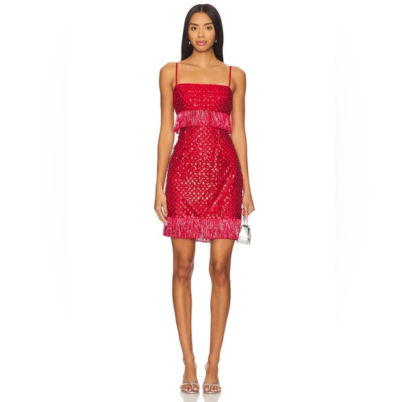 SAYLOR Dresses & Skirts - SAYLOR Caitriona Mini Dress in Ruby Size S
